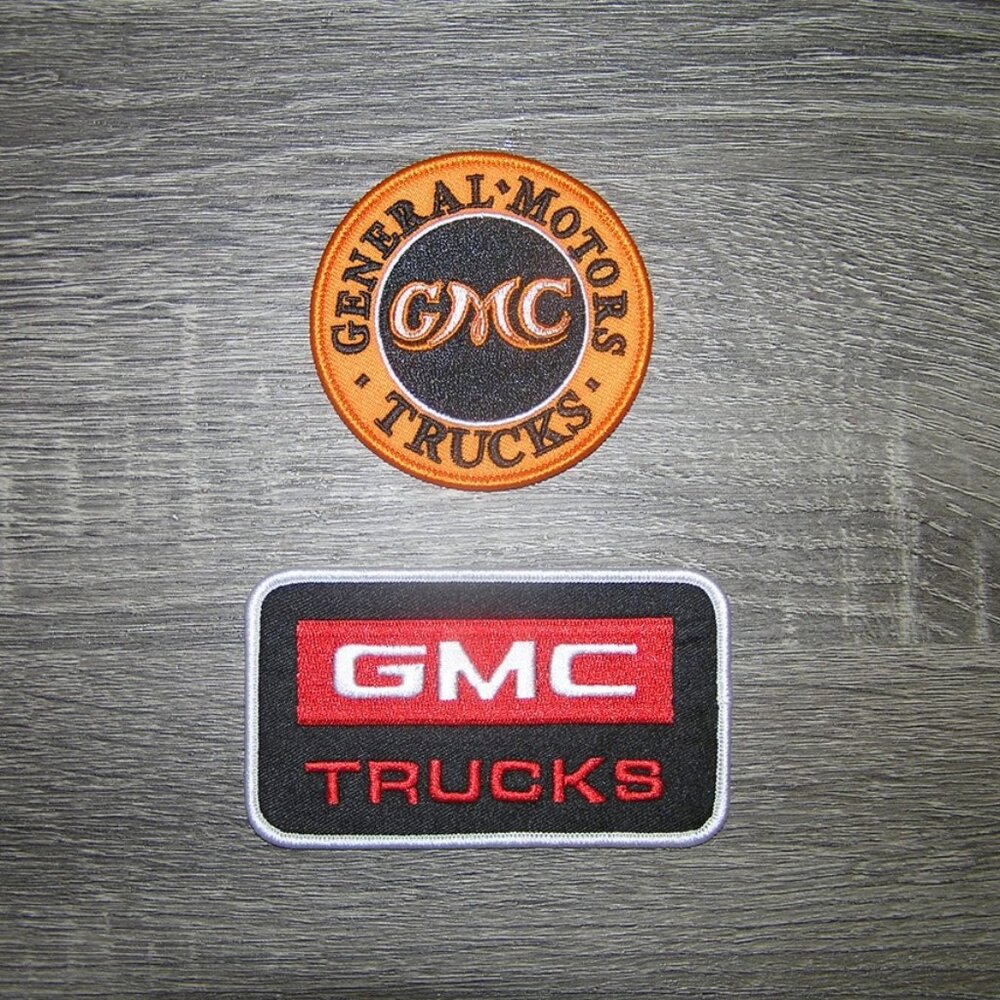 (2) Lot of General Motors GMC Trucks Embroidered Iron On Patches